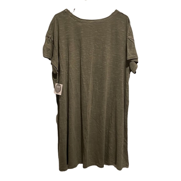 Falls Creek Green Short Sleeve T Shirt Dress 2X - Picture 4 of 4